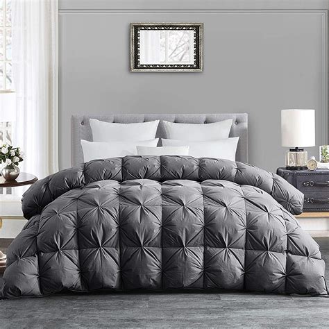 gray oversized king comforter